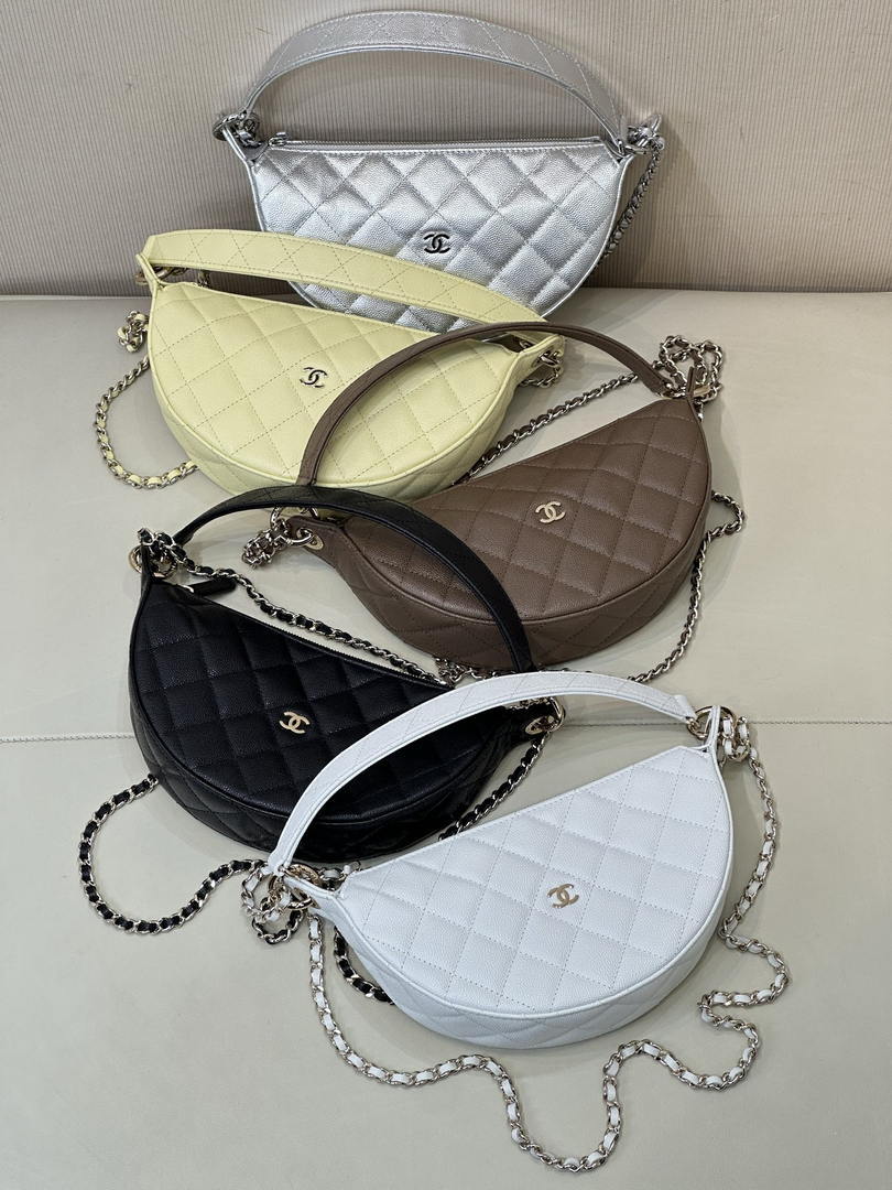 Chanel Clutch with chain Lambskin & Gold-Tone Metal AP5094 Silver - Default Title - View 4