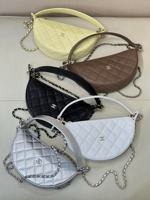 Chanel Clutch with chain Lambskin & Gold-Tone Metal AP5094 Silver - Default Title - View 3