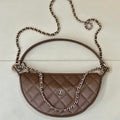 Chanel Clutch with chain Lambskin & Gold-Tone Metal AP5094 Dark Brown - Default Title - View 1