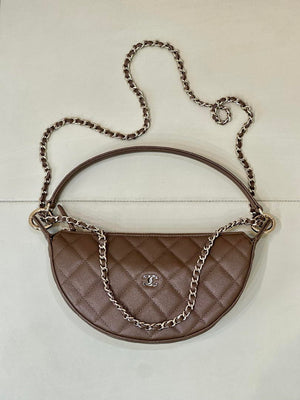 Chanel Clutch with chain Lambskin & Gold-Tone Metal AP5094 Dark Brown - Default Title - View 1