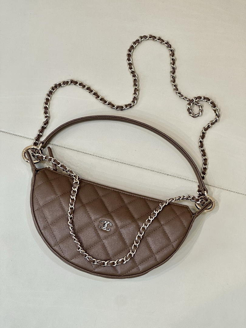 Chanel Clutch with chain Lambskin & Gold-Tone Metal AP5094 Dark Brown - Default Title - View 2
