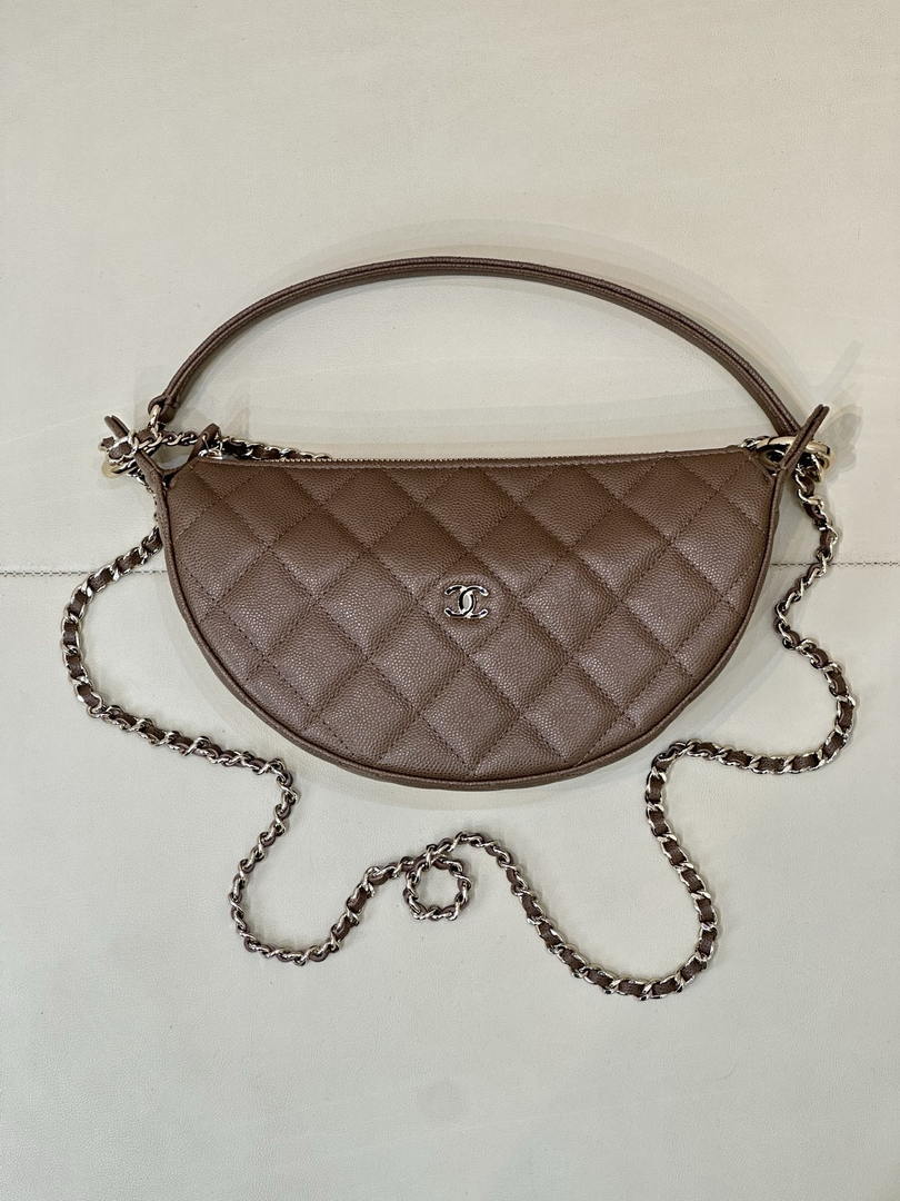 Chanel Clutch with chain Lambskin & Gold-Tone Metal AP5094 Dark Brown