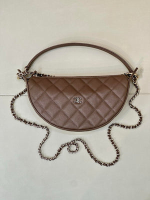 Chanel Clutch with chain Lambskin & Gold-Tone Metal AP5094 Dark Brown - Default Title - View 3