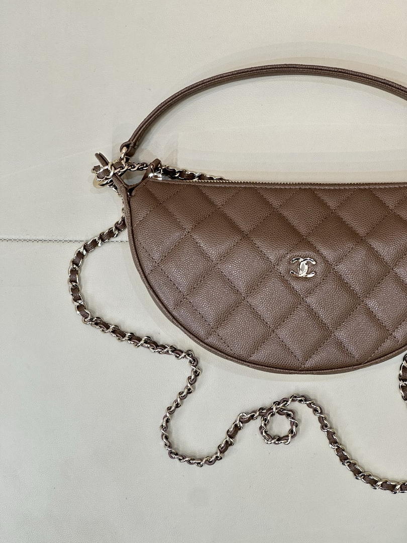 Chanel Clutch with chain Lambskin & Gold-Tone Metal AP5094 Dark Brown