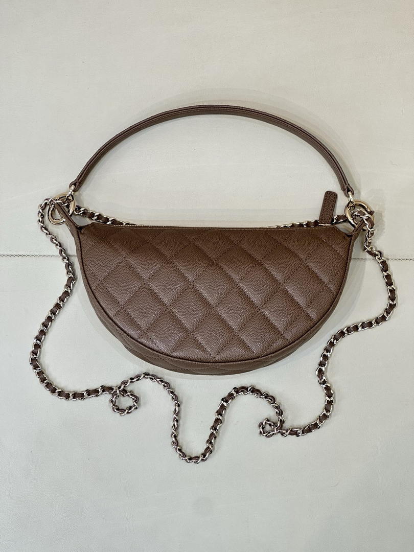 Chanel Clutch with chain Lambskin & Gold-Tone Metal AP5094 Dark Brown