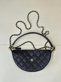 Chanel Clutch with chain Lambskin & Gold-Tone Metal AP5094 Black