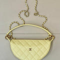 Chanel Clutch with chain Lambskin & Gold-Tone Metal AP5094 Yellow - Default Title - View 1
