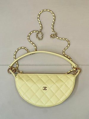 Chanel Clutch with chain Lambskin & Gold-Tone Metal AP5094 Yellow - Default Title - View 1