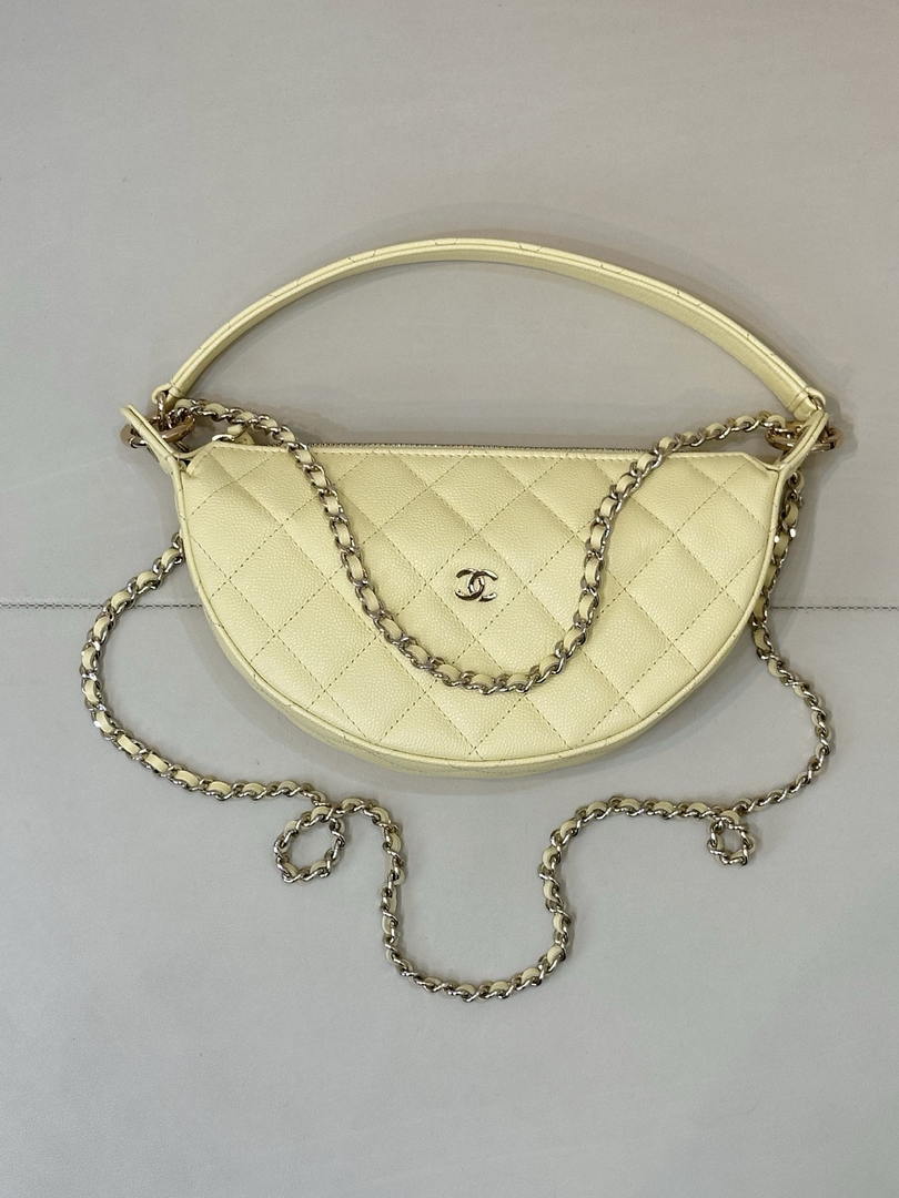 Chanel Clutch with chain Lambskin & Gold-Tone Metal AP5094 Yellow - Default Title - View 3