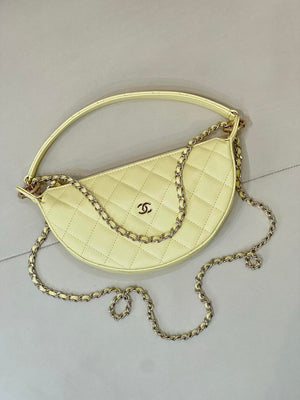 Chanel Clutch with chain Lambskin & Gold-Tone Metal AP5094 Yellow - Default Title - View 4