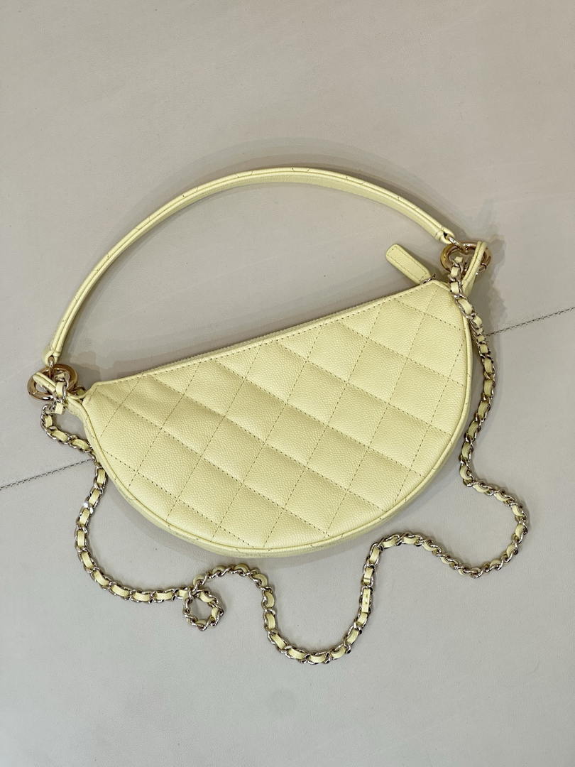 Chanel Clutch with chain Lambskin & Gold-Tone Metal AP5094 Yellow - Default Title - View 8