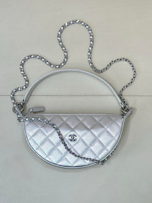 Chanel Clutch with chain Lambskin & Gold-Tone Metal AP5094 Silver - Default Title - View 7
