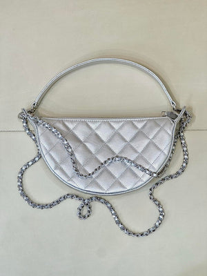Chanel Clutch with chain Lambskin & Gold-Tone Metal AP5094 Silver - Default Title - View 9