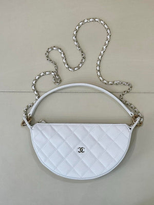Chanel Clutch with chain Lambskin & Gold-Tone Metal AP5094 White - Default Title - View 7