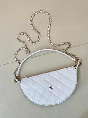 Chanel Clutch with chain Lambskin & Gold-Tone Metal AP5094 White - Default Title - View 8