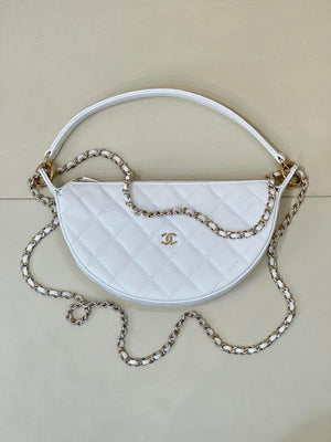 Chanel Clutch with chain Lambskin & Gold-Tone Metal AP5094 White - Default Title - View 9