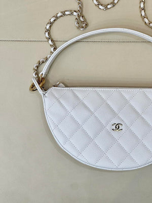 Chanel Clutch with chain Lambskin & Gold-Tone Metal AP5094 White - Default Title - View 11