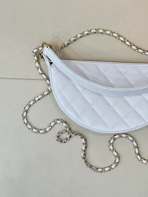 Chanel Clutch with chain Lambskin & Gold-Tone Metal AP5094 White - Default Title - View 14