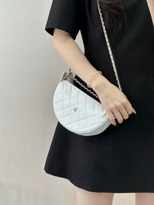 Chanel Clutch with chain Lambskin & Gold-Tone Metal AP5094 White - Default Title - View 4