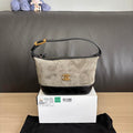 Chanel  Clutch with chain  Suede Calfskin  Shiny Lambskin & Gold-Tone Metal  AP5187 Khaki & Black - Default Title - View 1