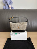 Chanel  Clutch with chain  Suede Calfskin  Shiny Lambskin & Gold-Tone Metal  AP5187 Khaki & Black