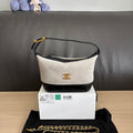 Chanel  Clutch with chain  Suede Calfskin  Shiny Lambskin & Gold-Tone Metal  AP5187 Gray & Black - Default Title - View 1