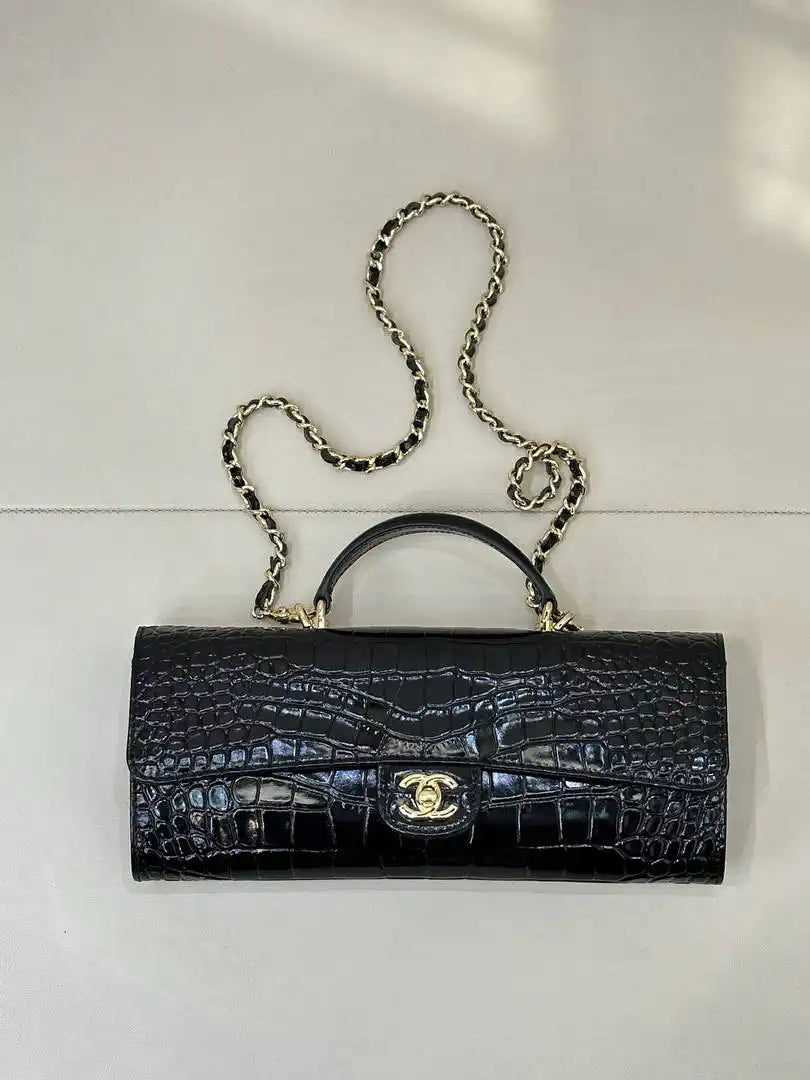 Chanel Crocodile Embossed Calfskin AP5280 Black