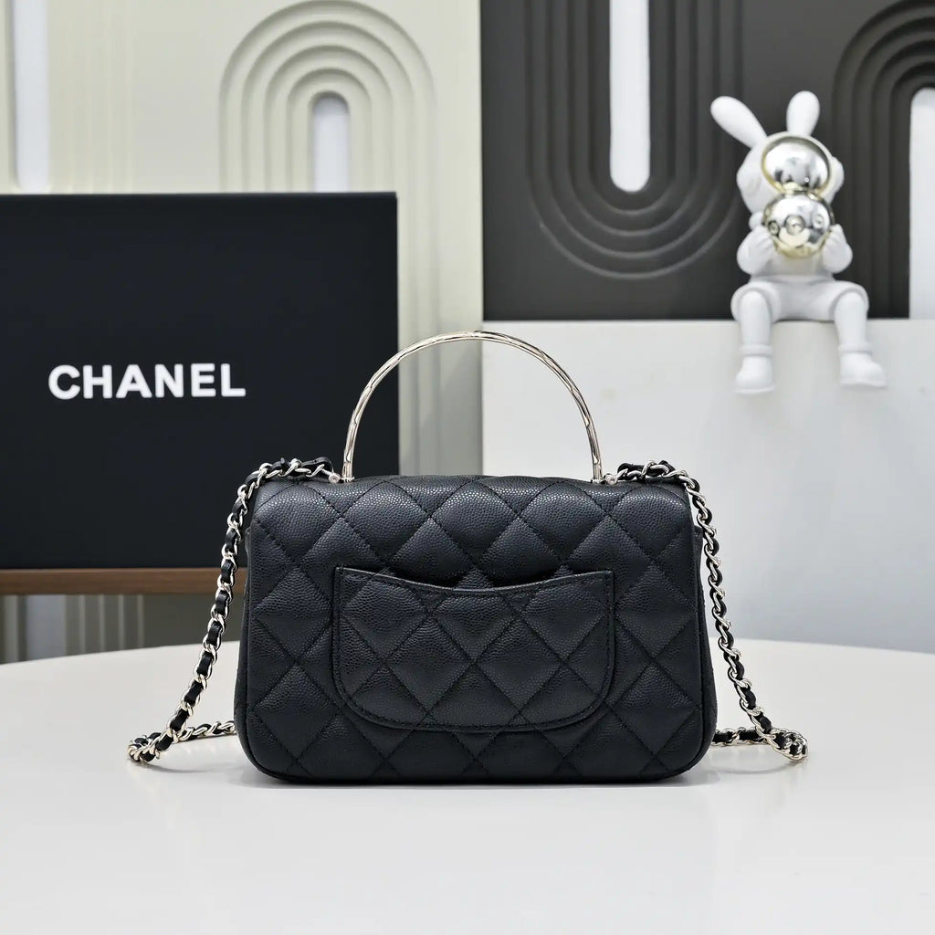 Chanel Crush Handle box Bag Calfskin AS4591 Black
