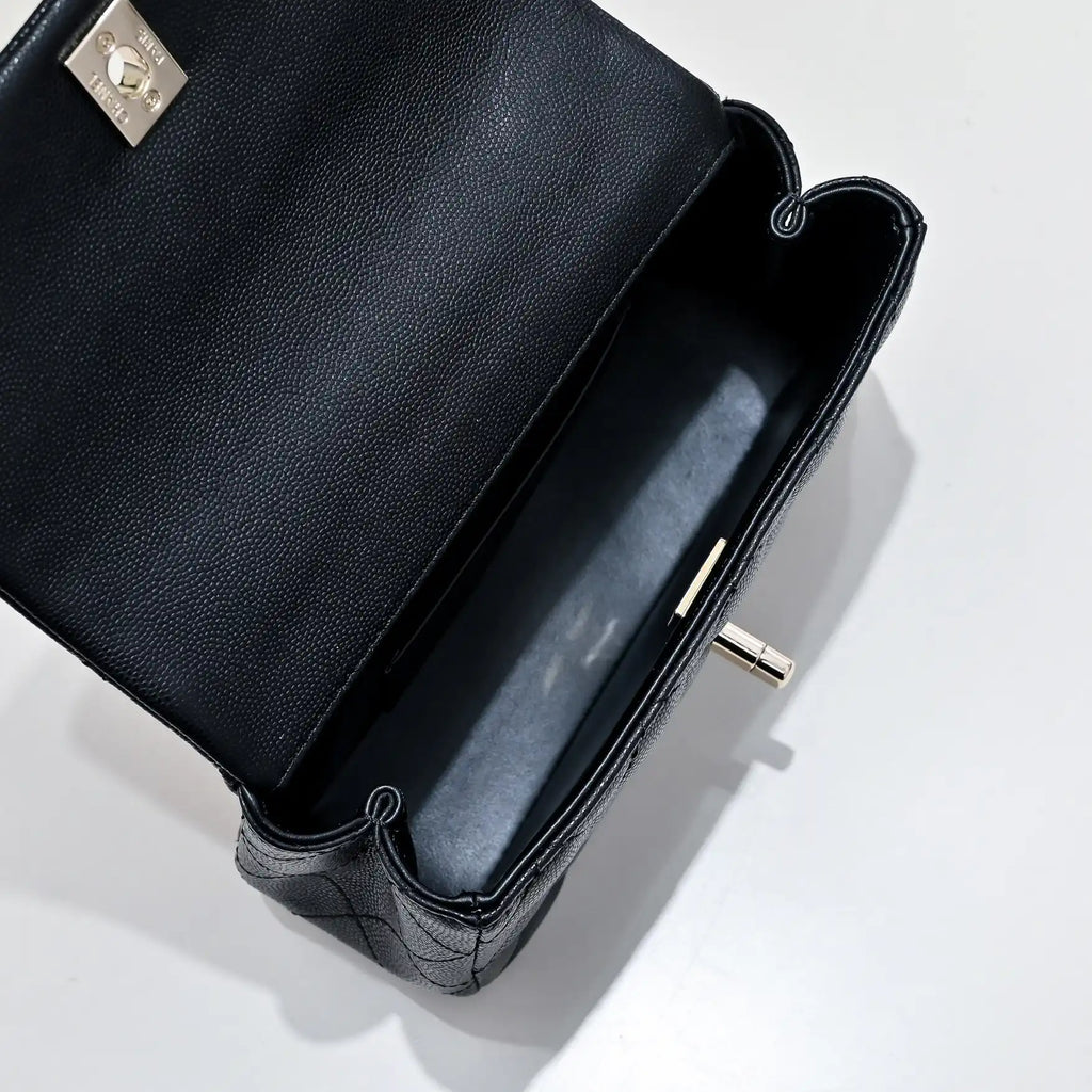 Chanel Crush Handle box Bag Calfskin AS4591 Black