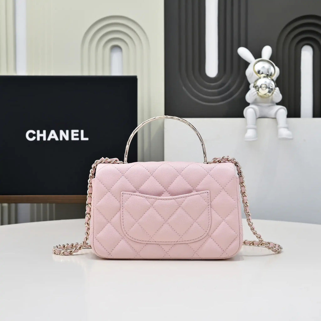 Chanel Crush Handle box Bag Calfskin AS4591 Pink