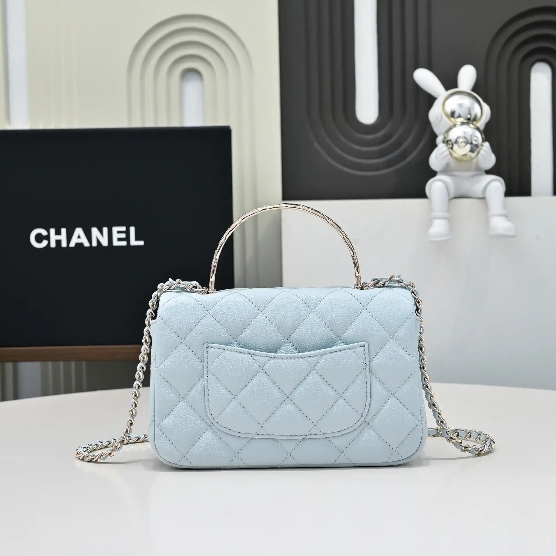 Chanel Crush Handle box Bag Calfskin AS4591 Blue