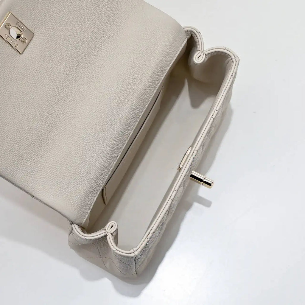 Chanel Crush Handle box Bag Calfskin AS4591 Apricot