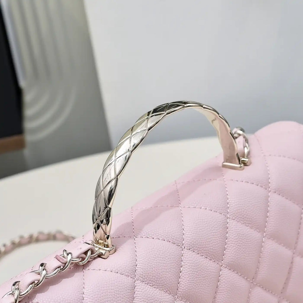 Chanel Crush Handle box Bag Calfskin AS5554 Pink