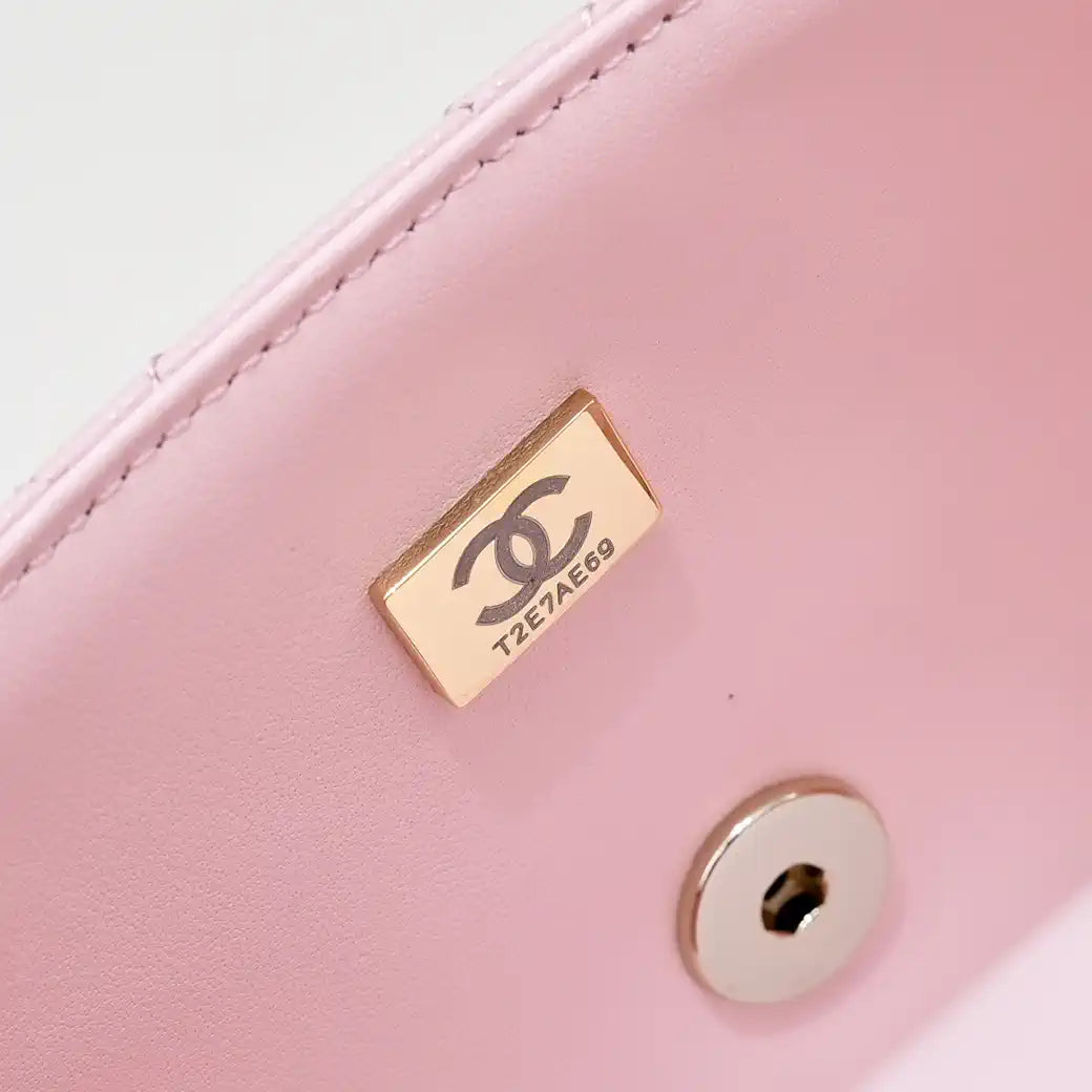 Chanel Crush Handle box Bag Calfskin AS5554 Pink