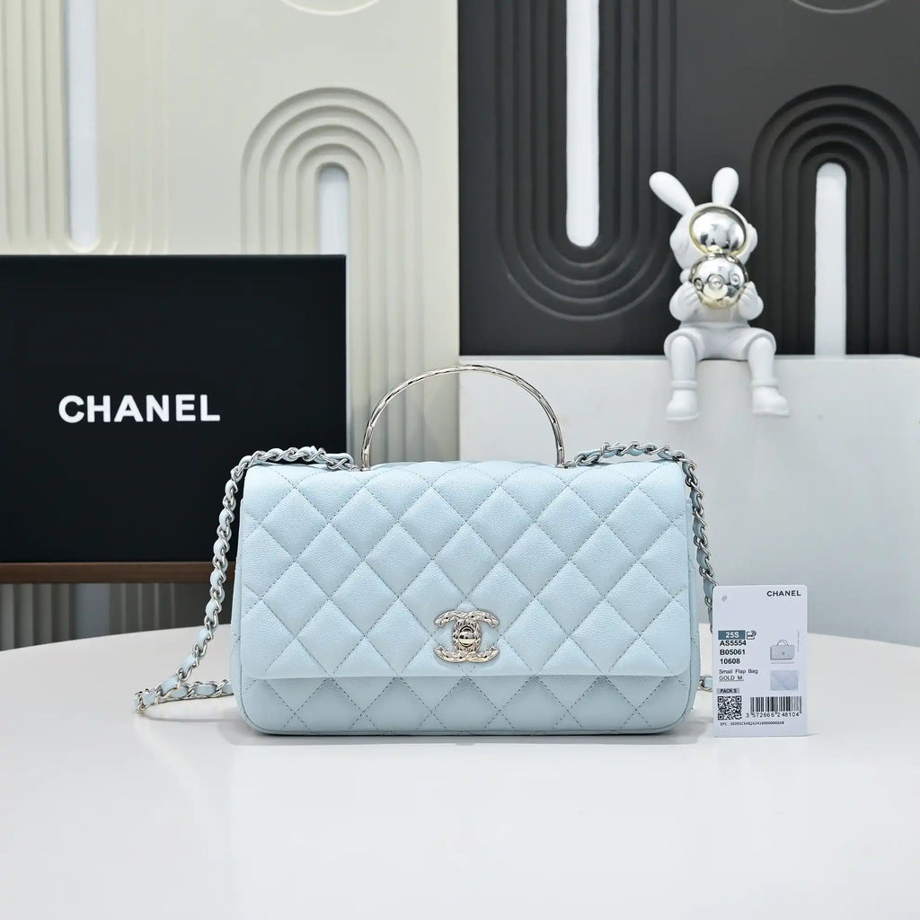 Chanel Crush Handle box Bag Calfskin AS5554 Blue