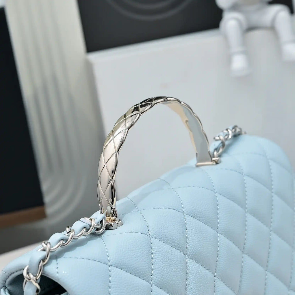 Chanel Crush Handle box Bag Calfskin AS5554 Blue
