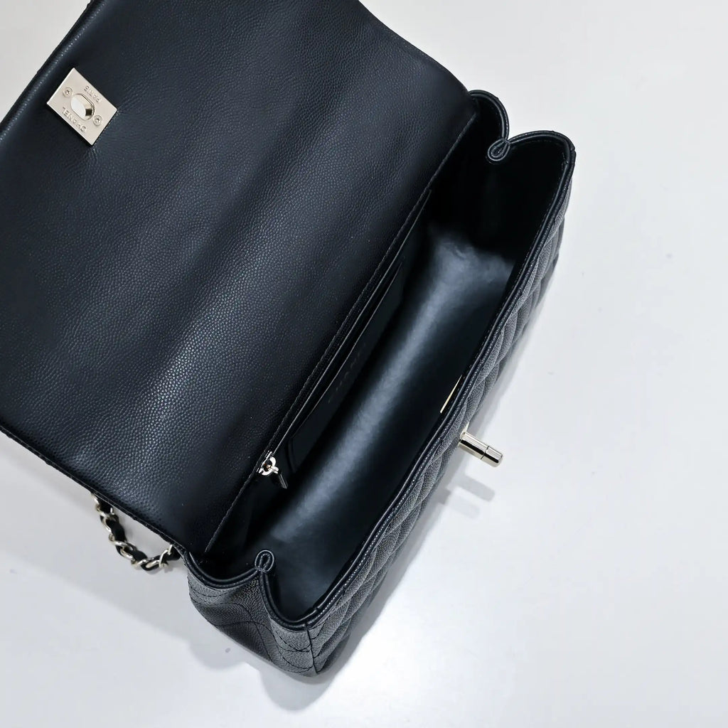 Chanel Crush Handle box Bag Calfskin AS5554 Black