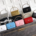 Chanel Evening with Handle Bag Patent leather AS6675 Gold