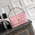 Chanel Evening with Handle Bag Patent leather AS6675 Pink