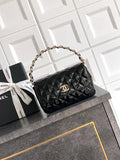 Chanel Evening with Handle Bag Patent leather AS6675 Black