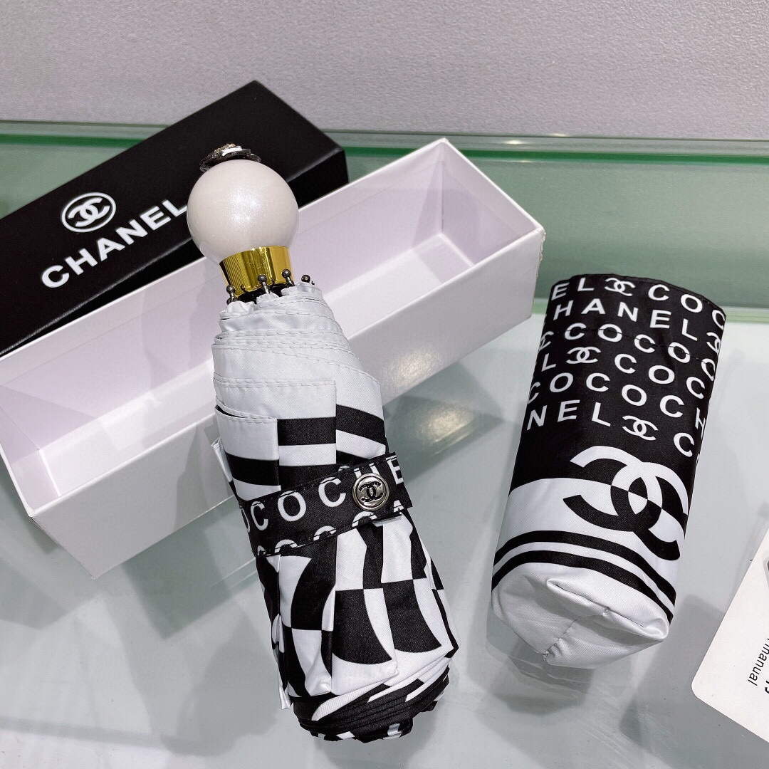 Chanel Five Fold Automatic Folding Sun Umbrella C855665 - Default Title - View 4