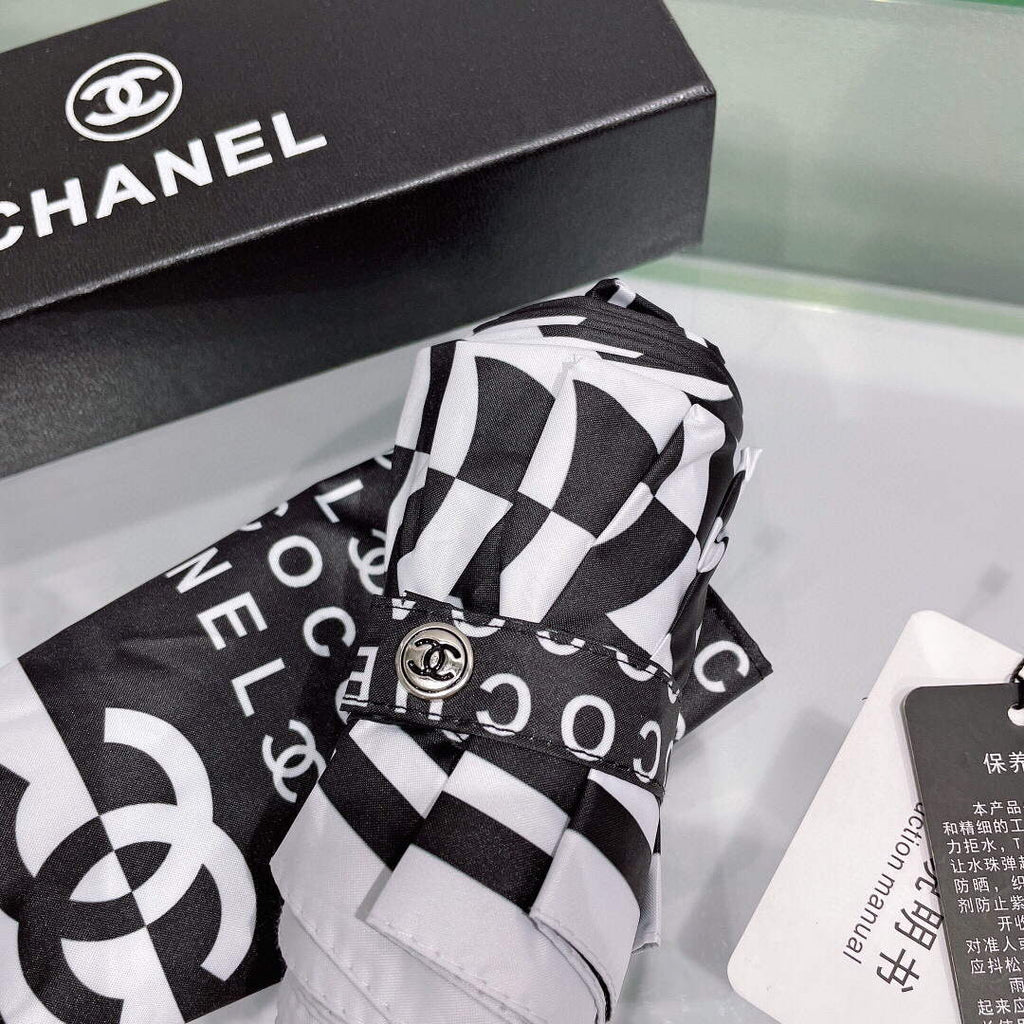 Chanel Five Fold Automatic Folding Sun Umbrella C855665