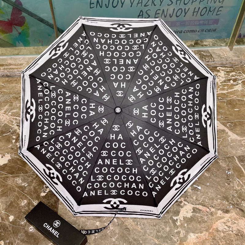 Chanel Five Fold Automatic Folding Sun Umbrella C855665 - Default Title - View 1