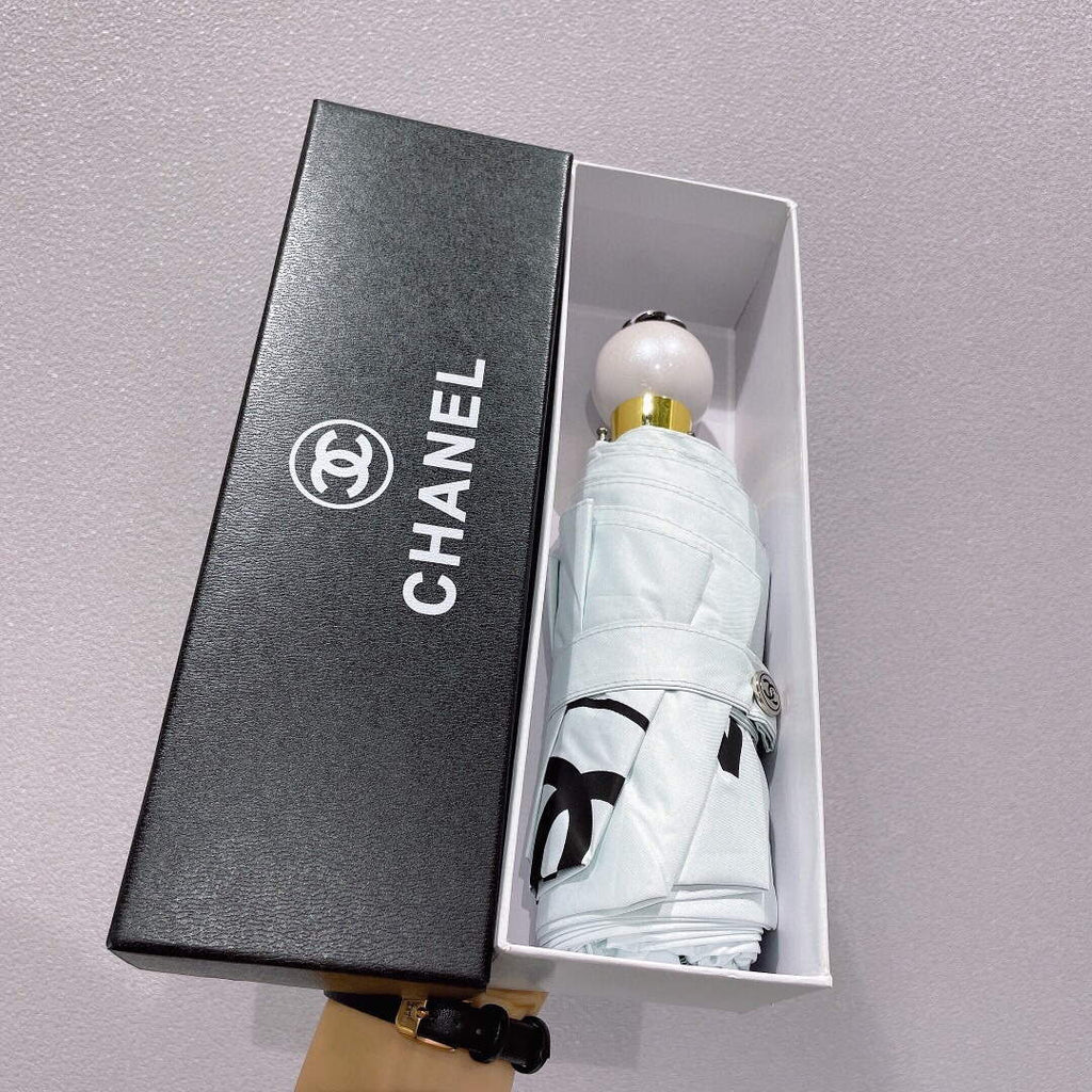 Chanel Five Fold Automatic Folding Sun Umbrella C855666