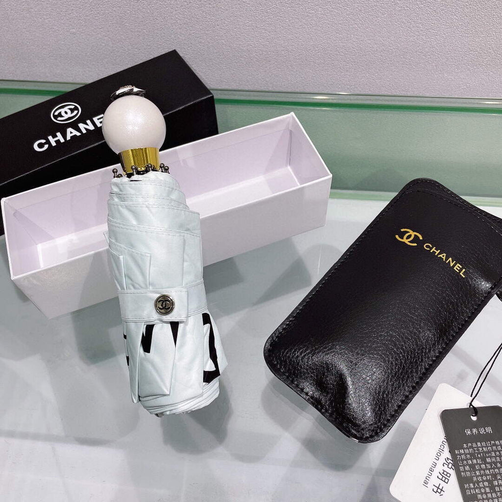 Chanel Five Fold Automatic Folding Sun Umbrella C855666