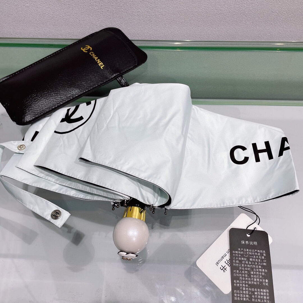 Chanel Five Fold Automatic Folding Sun Umbrella C855666