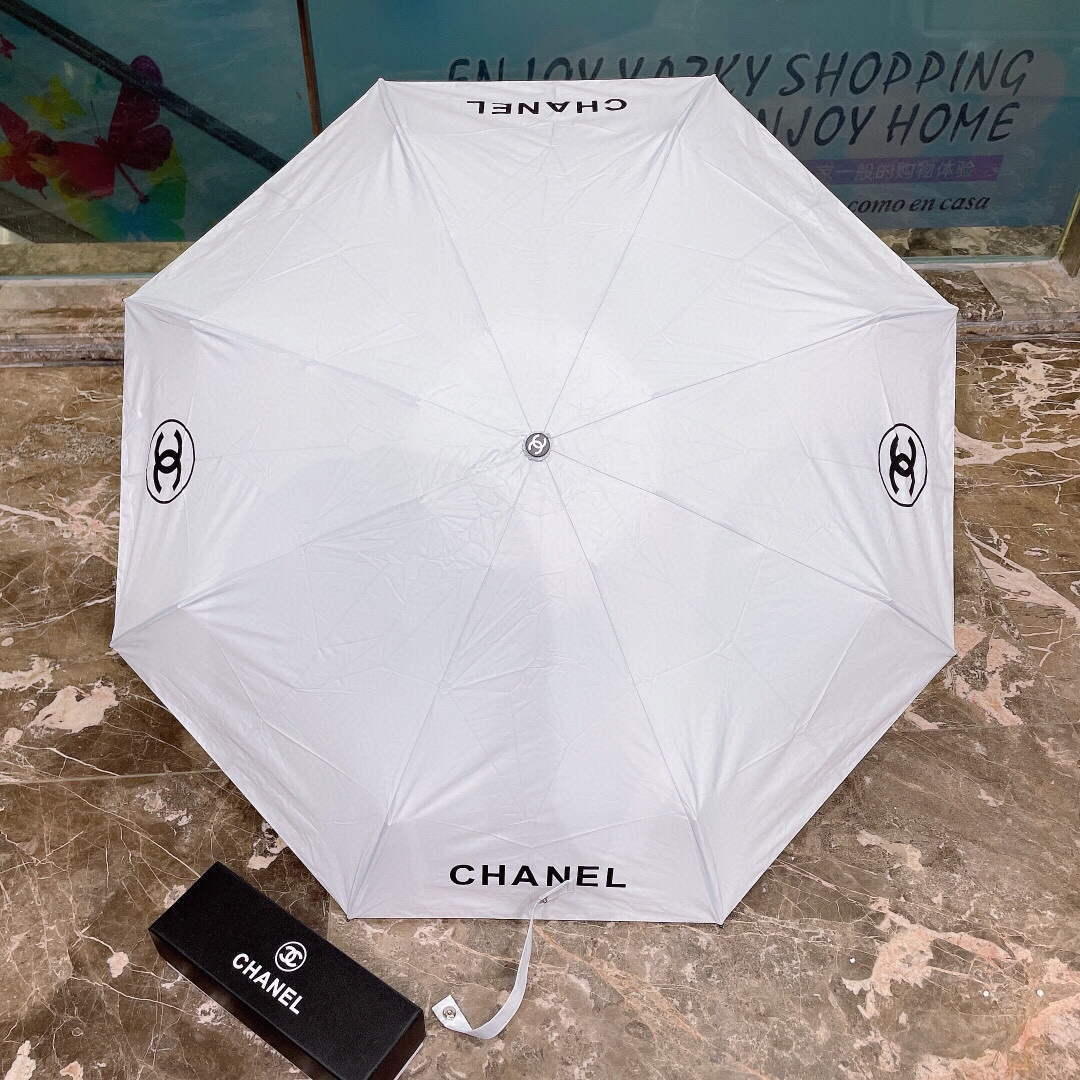 Chanel Five Fold Automatic Folding Sun Umbrella C855666 - Default Title - View 1