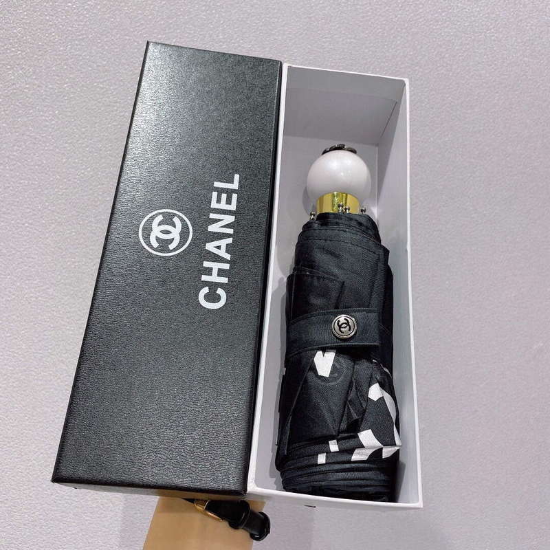 Chanel Five Fold Automatic Folding Sun Umbrella C855667