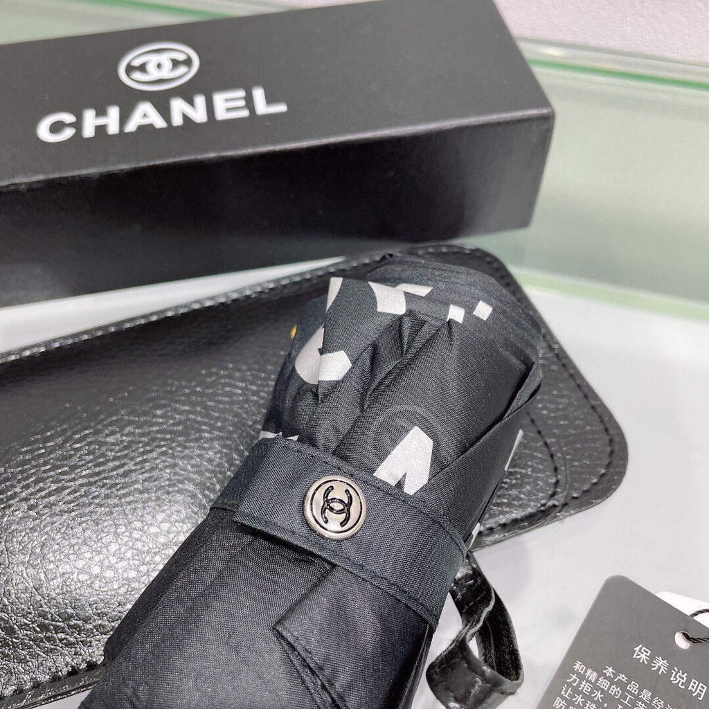 Chanel Five Fold Automatic Folding Sun Umbrella C855667