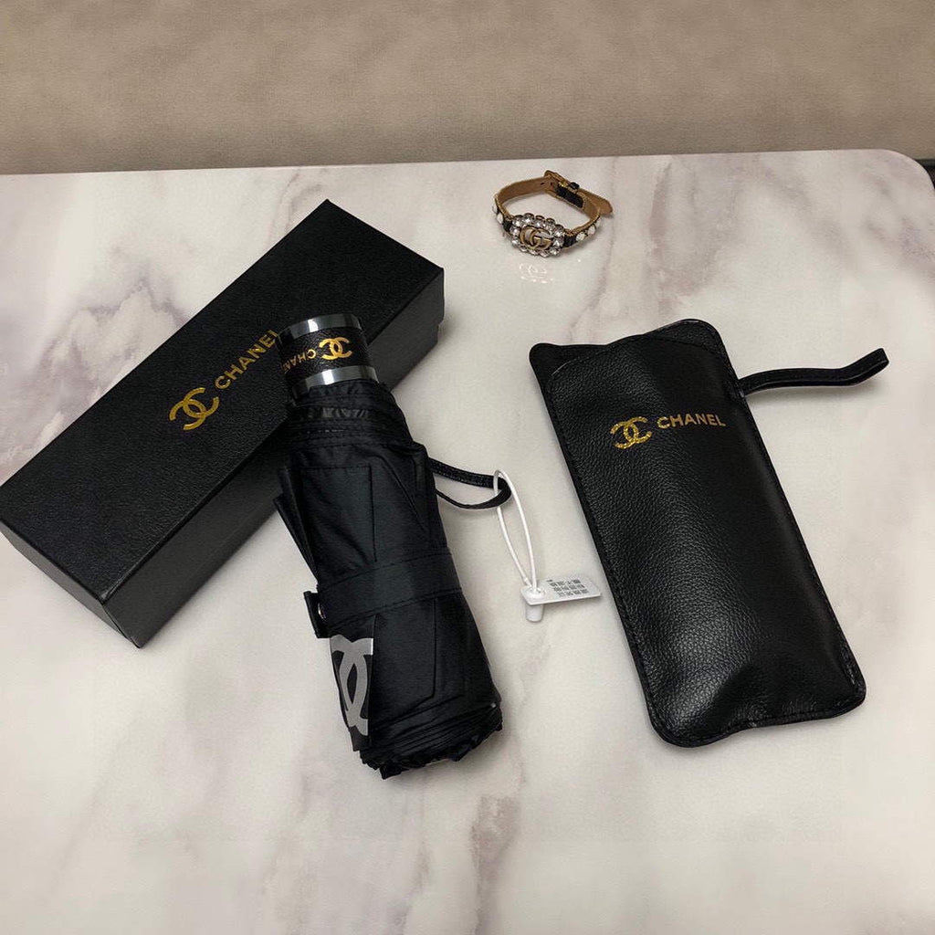 Chanel Five Fold Automatic Folding Sun Umbrella C855668